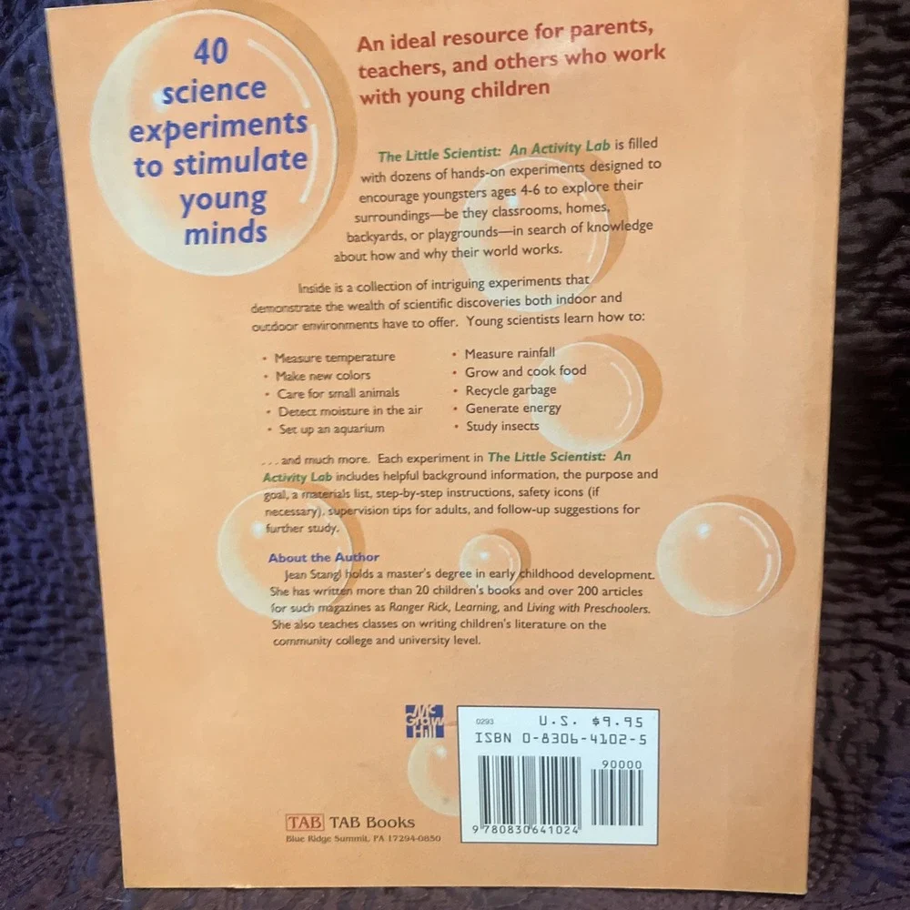 The Little Scientist An Activity Lab Softcover Book Jean Stangl Ages‎ 4-6 New 93